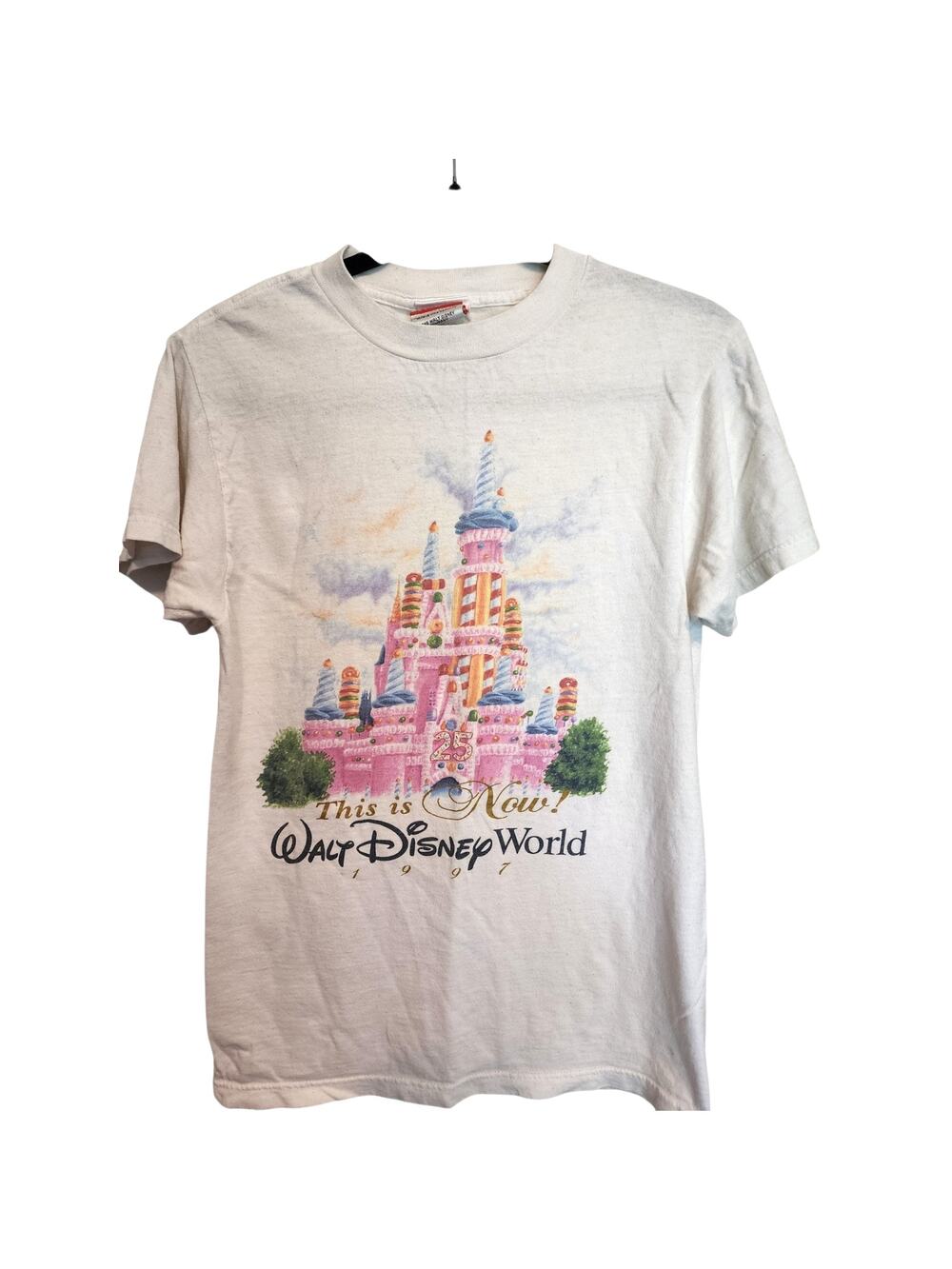 Vintage 1997 Disney 25th Anniversay Tshirt Small Cake Castle Mickey Inc
